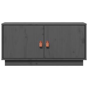 Grauer TV-Schrank 80 cm aus Kiefernholz