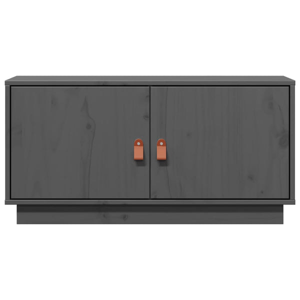 Grauer TV-Schrank 80 cm aus Kiefernholz