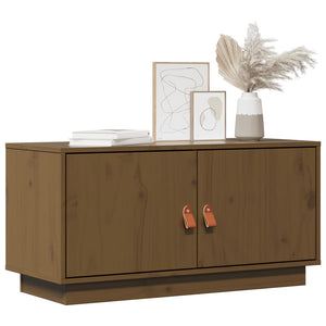 TV-Schrank Honigbraun Kiefer Massivholz 80 cm