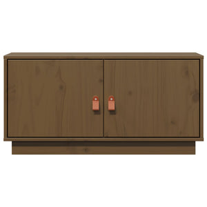 TV-Schrank Honigbraun Kiefer Massivholz 80 cm
