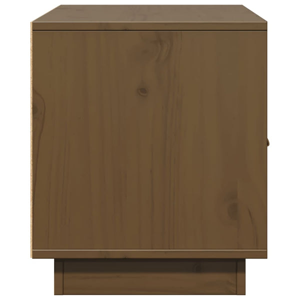 TV-Schrank Honigbraun Kiefer Massivholz 80 cm
