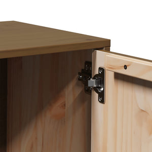 TV-Schrank Honigbraun Kiefer Massivholz 80 cm