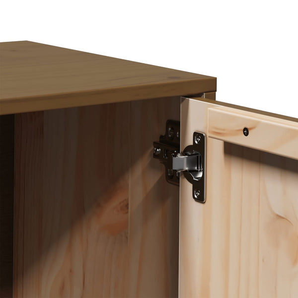 TV-Schrank Honigbraun Kiefer Massivholz 80 cm