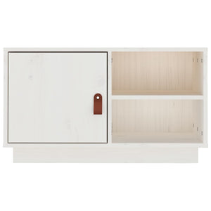 Weißer TV-Schrank Kiefer Massivholz 70cm