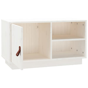 Weißer TV-Schrank Kiefer Massivholz 70cm