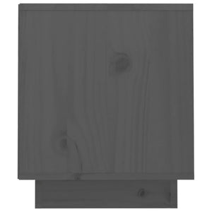 Grauer TV-Schrank 70 cm Kiefer Massivholz