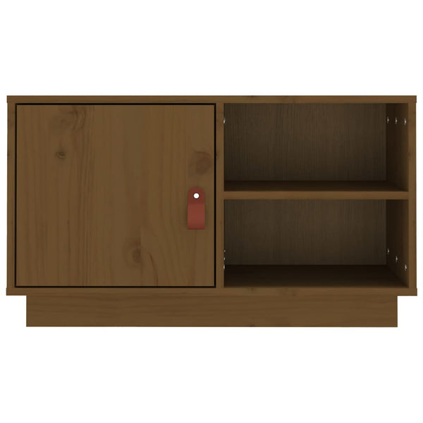 TV-Schrank Honigbraun Kiefer Massivholz 70 cm