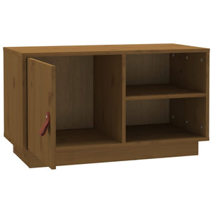 TV-Schrank Honigbraun Kiefer Massivholz 70 cm