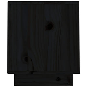 vidaXL Meuble TV Noir 70x34x40 cm Bois de pin massif