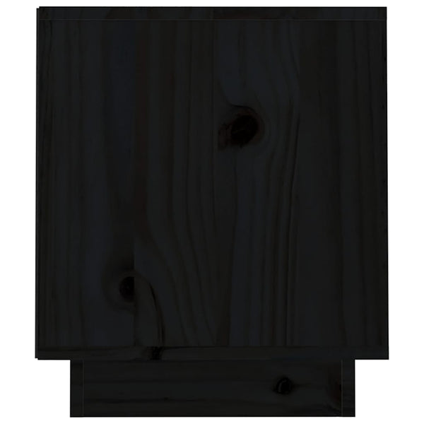 vidaXL Meuble TV Noir 70x34x40 cm Bois de pin massif