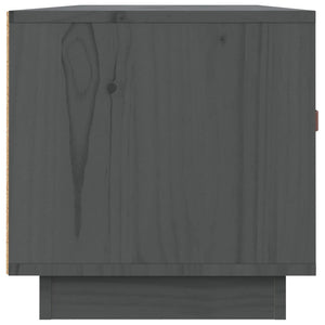 Grauer TV-Schrank 80 cm Kiefer Massivholz
