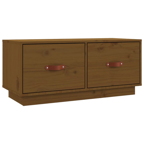 TV-Schrank Honigbraun Massivholz Kiefer 80cm