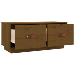 TV-Schrank Honigbraun Massivholz Kiefer 80cm