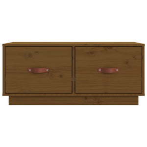 TV-Schrank Honigbraun Massivholz Kiefer 80cm