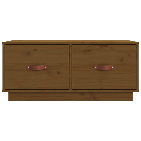 TV-Schrank Honigbraun Massivholz Kiefer 80cm
