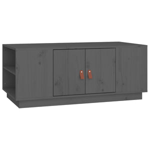 Grauer Couchtisch 100x50cm Kiefer Massivholz