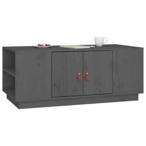 Grauer Couchtisch 100x50cm Kiefer Massivholz