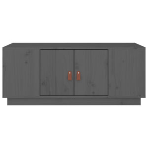 Grauer Couchtisch 100x50cm Kiefer Massivholz