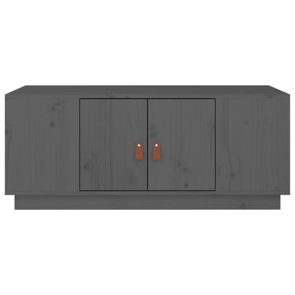 Grauer Couchtisch 100x50cm Kiefer Massivholz