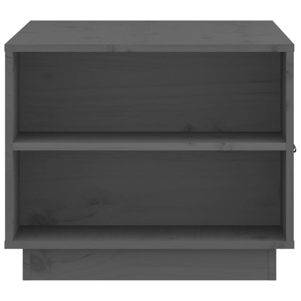 Grauer Couchtisch 100x50cm Kiefer Massivholz