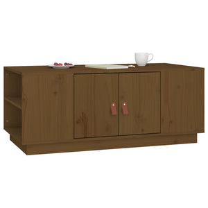 Couchtisch Honigbraun Kiefer Massivholz 100x50 cm