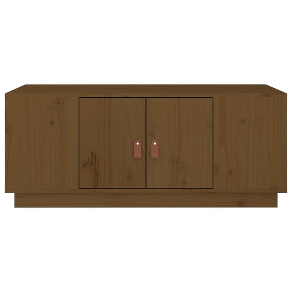 Couchtisch Honigbraun Kiefer Massivholz 100x50 cm