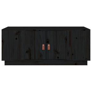 Schwarzer Couchtisch 100x50 cm Kiefer Massivholz