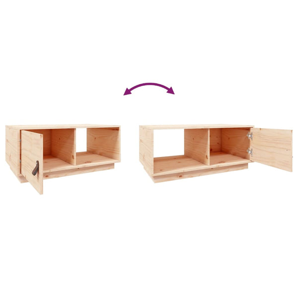 Couchtisch Kiefer Massivholz 80x50 cm