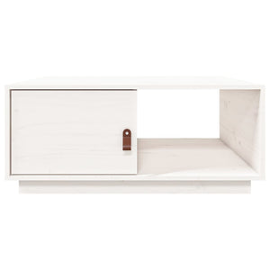 Weißer Couchtisch Kiefer Massivholz 80x50 cm