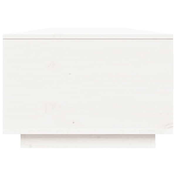 Weißer Couchtisch Kiefer Massivholz 80x50 cm