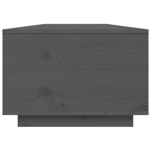 Grauer Couchtisch Kiefer Massivholz 80x50 cm