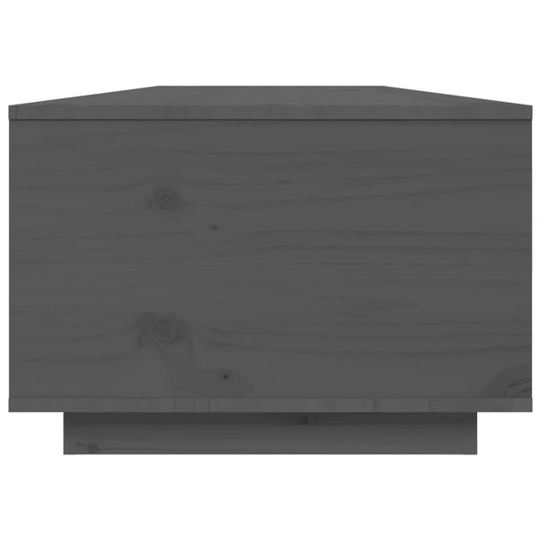 Grauer Couchtisch Kiefer Massivholz 80x50 cm
