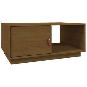 Couchtisch Honigbraun Kiefer Massivholz 80x50 cm