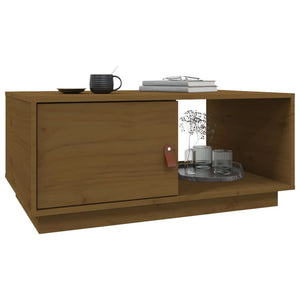 Couchtisch Honigbraun Kiefer Massivholz 80x50 cm