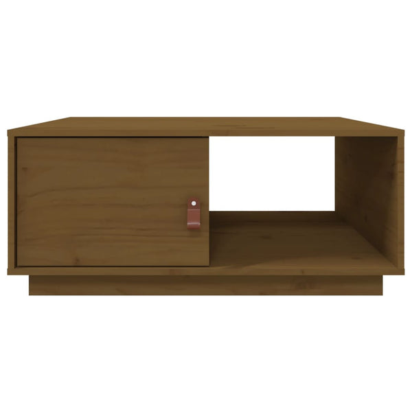 Couchtisch Honigbraun Kiefer Massivholz 80x50 cm