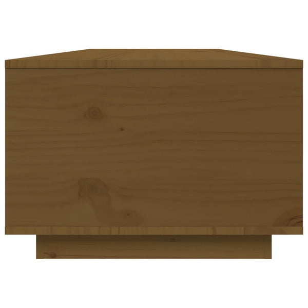 Couchtisch Honigbraun Kiefer Massivholz 80x50 cm