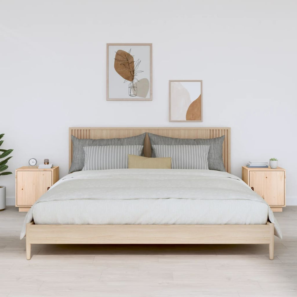 Nachttische 2er Set Kiefer Massivholz