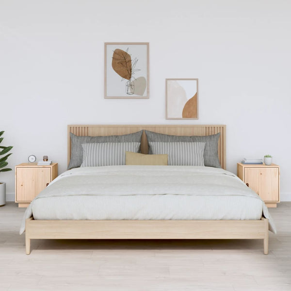 Nachttische 2er Set Kiefer Massivholz