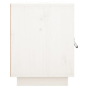 Weißer Nachttisch Kiefer Massivholz 40x45 cm