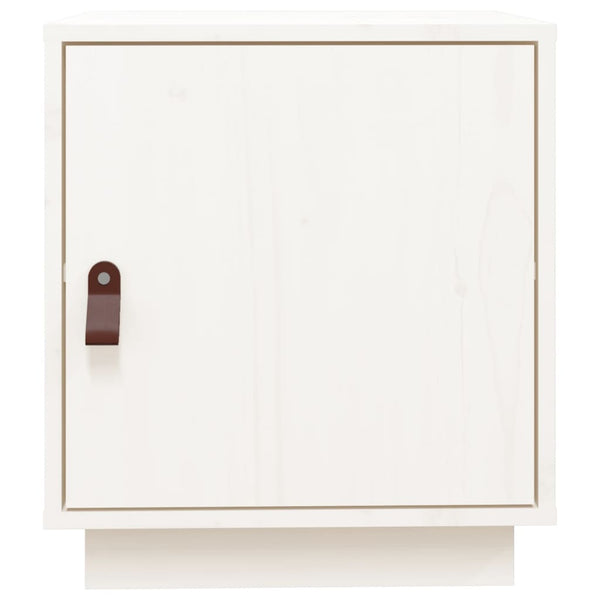 vidaXL Tables de chevet 2 pcs Blanc 40x34x45 cm Bois de pin massif