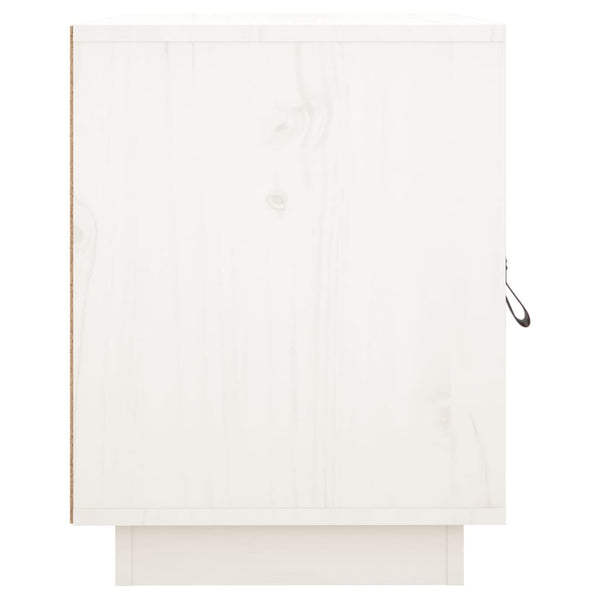 vidaXL Tables de chevet 2 pcs Blanc 40x34x45 cm Bois de pin massif