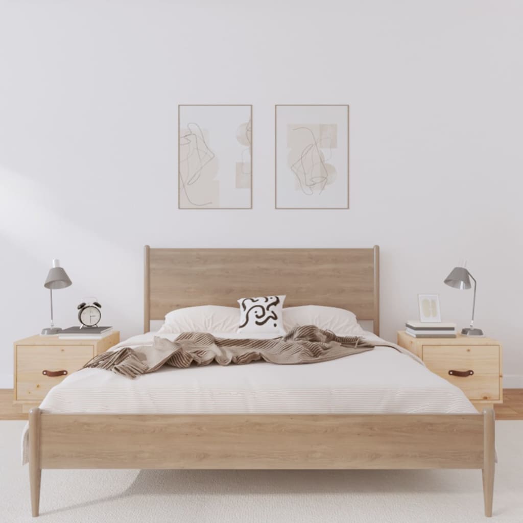 Nachttische Kiefer Massivholz 40x34x35cm, 2er-Set