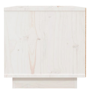 Weißer Nachttisch Kiefer Massivholz 40x35cm