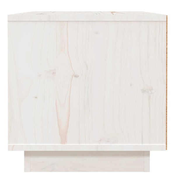 Weißer Nachttisch Kiefer Massivholz 40x35cm