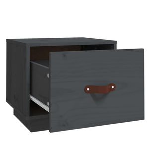 Grauer Nachttisch aus Kiefernholz 40x34x35 cm