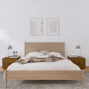 Nachttische Kiefer Massivholz Honigbraun 2er-Set