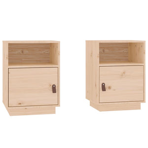 Nachttische 2er Set Kiefer Massivholz 40x34x55 cm