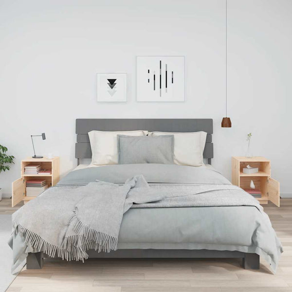 Nachttische 2er Set Kiefer Massivholz 40x34x55 cm