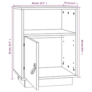 Nachttische 2er Set Kiefer Massivholz 40x34x55 cm