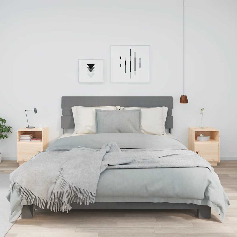 Nachttische 2er Set Kiefer Massivholz 40x34x55 cm